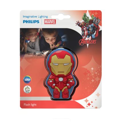 Philips 71767/35/16 - Kinder Taschenlampe DISNEY IRON MAN LED/0,3W/2xAAA