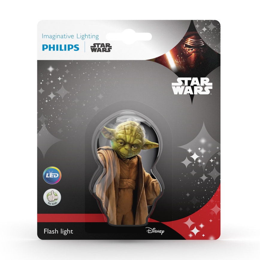 Philips 71767/99/16 - Kinder Taschenlampe STAR WARS YODA LED/0,3W