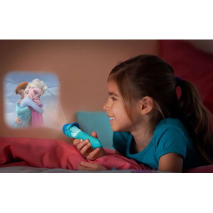 Philips 71788/08/16 - LED Kinder Taschenlampe und Projektor DISNEY FROZEN 1xLED/3xLR44