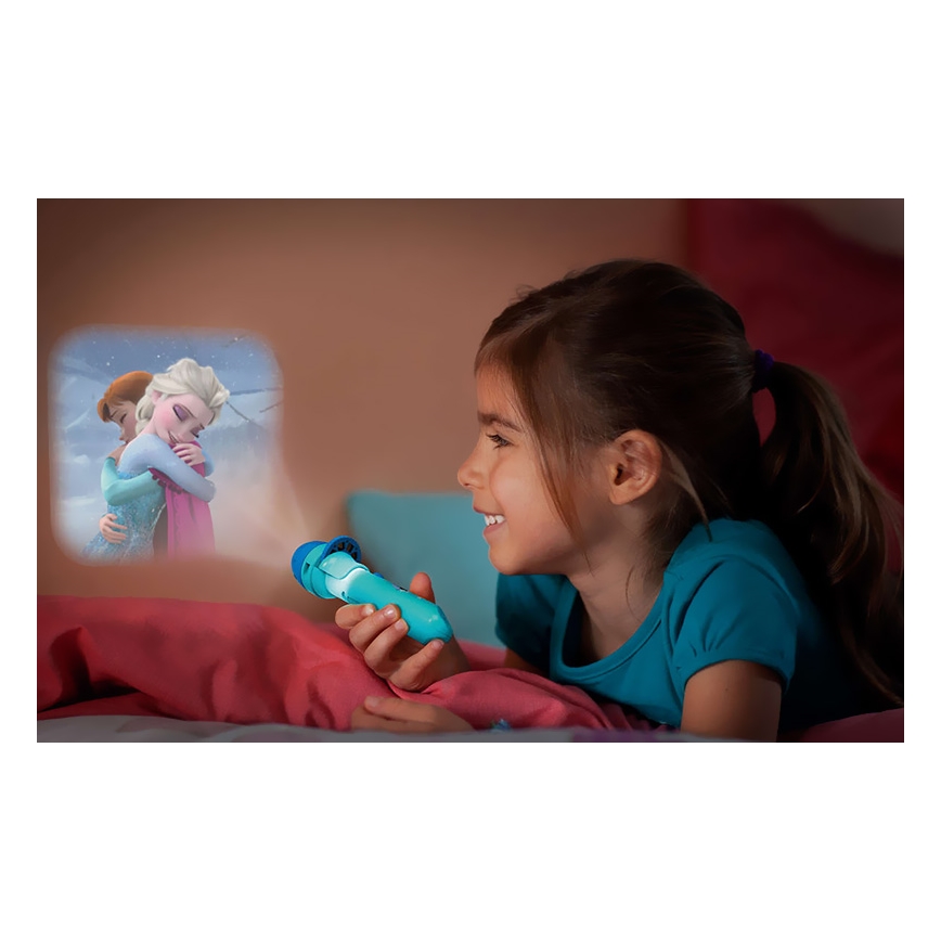 Philips 71788/08/16 - LED dětská lampa FROZEN 1xLED/3xLR44 projektor