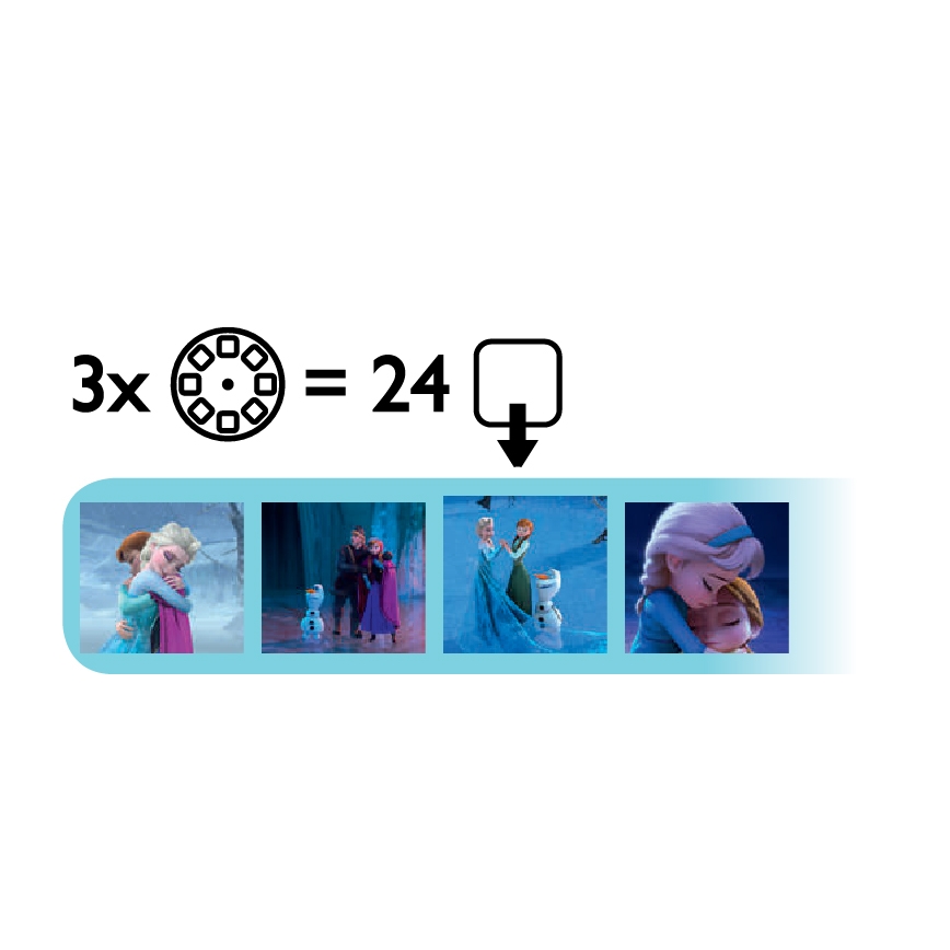Kinderlampe 1xLED/3xLR44 der Projektor