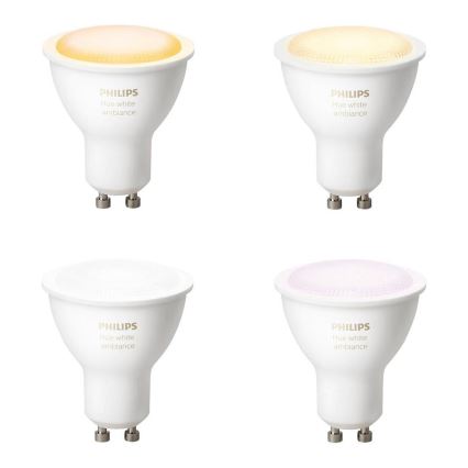 LED dimmbare Glühbirne RGB Philips Hue WHITE AMBIANCE 1xGU10/5,5W/230V 