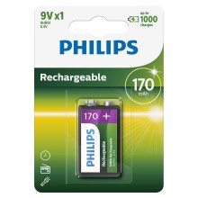 Philips 9VB1A17/10 - wiederaufladbare Batterie MULTILIFE NiMH/9V/170 mAh