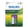 Philips 9VB1A17/10 - Wiederaufladbare MULTILIFE NiMH-Batterie/9V/170 mAh