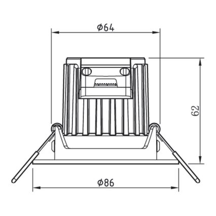 Philips - LED dimmbares Badezimmer-Einbauleuchte ABROSA 1xLED/9W/230V IP44