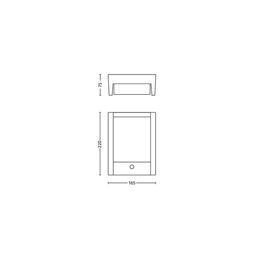 Philips - LED Außenwandleuchte mit Sensor ARBOUR LED/3,8W/230V 2700K IP44
