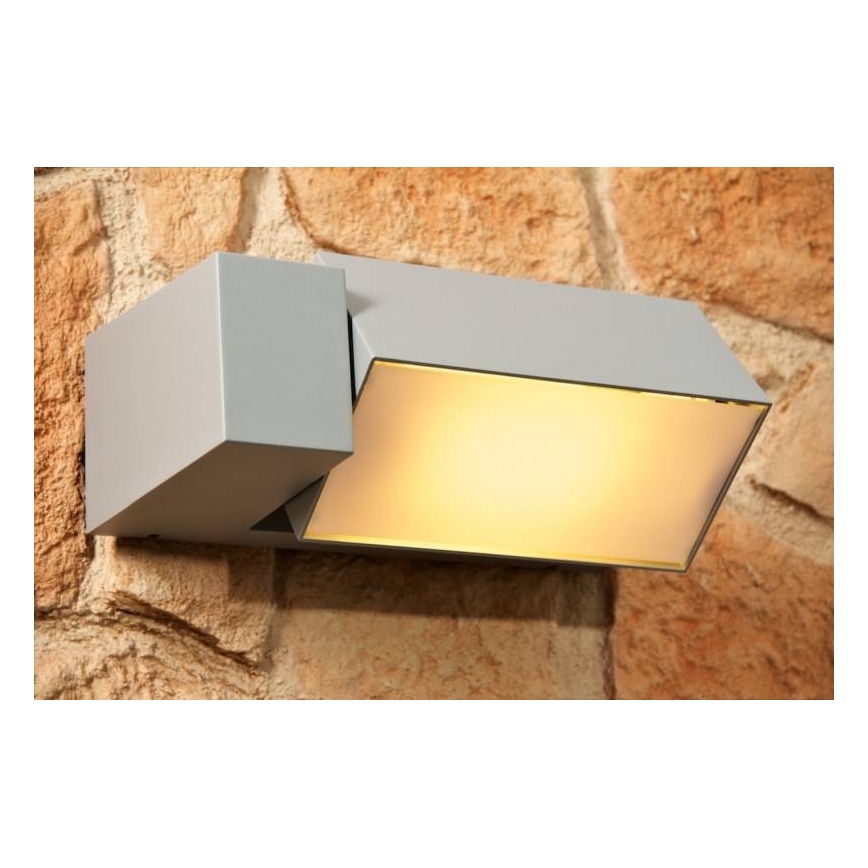 Philips - Außenwandbeleuchtung BORDER 1xE27/23W/230V IP44 grau