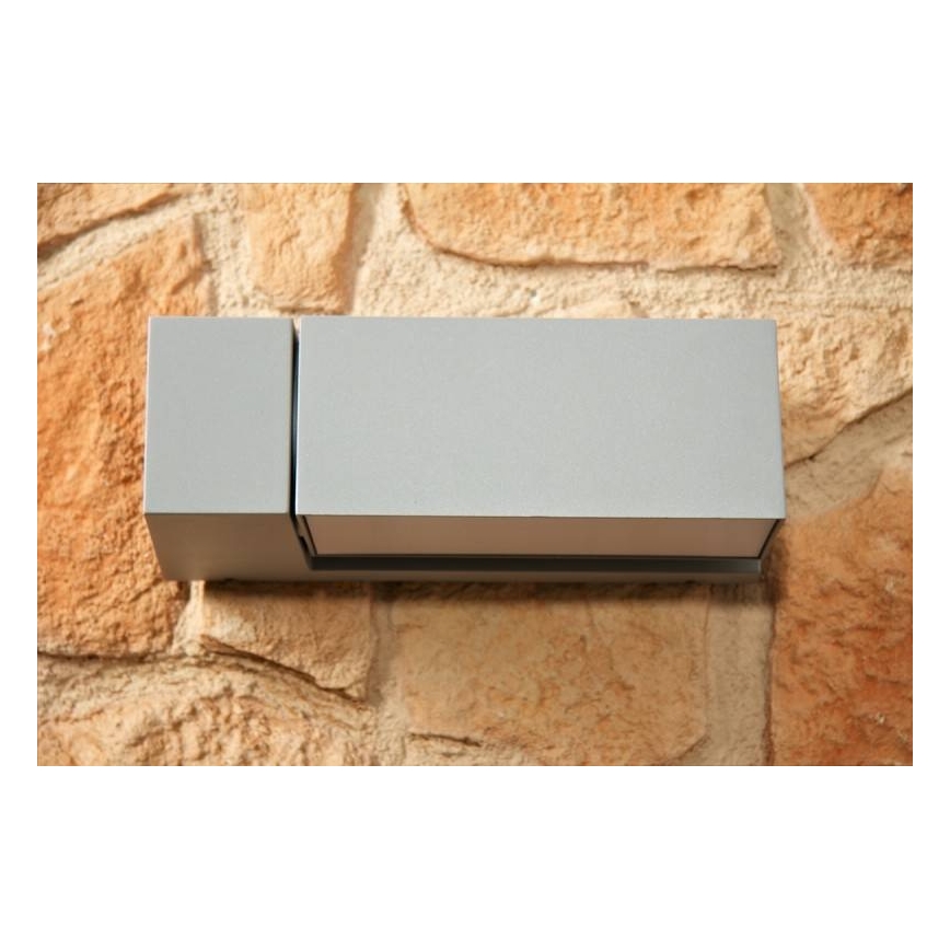 Philips - Außenwandbeleuchtung BORDER 1xE27/23W/230V IP44 grau