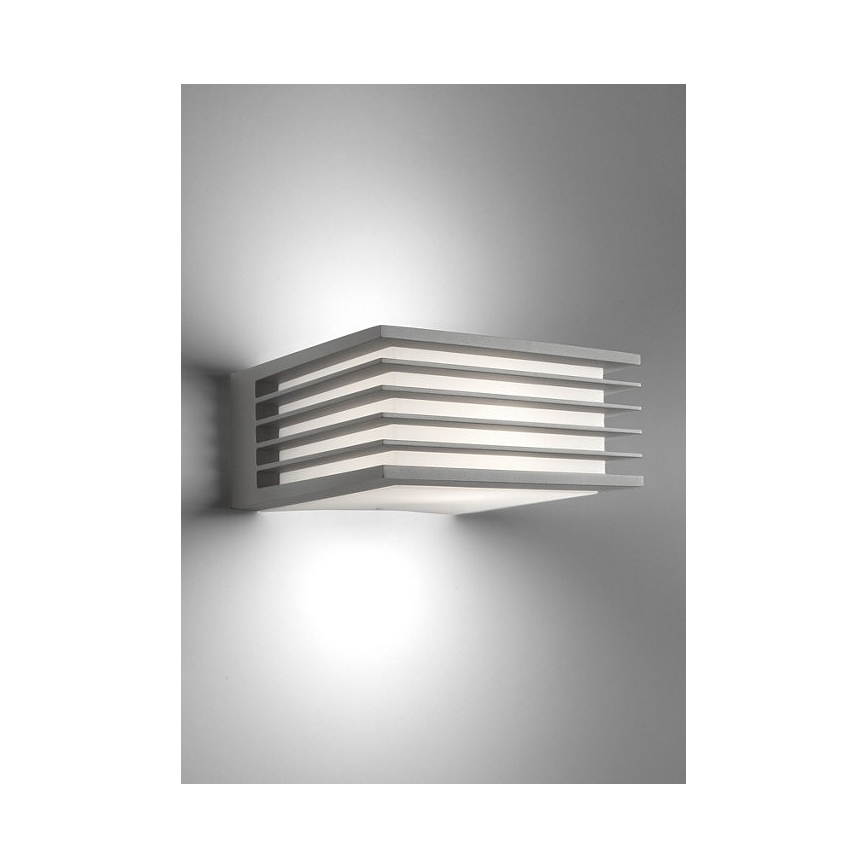Philips - Außenwandbeleuchtung SHADES 1xE27/15W/230V IP44 grau
