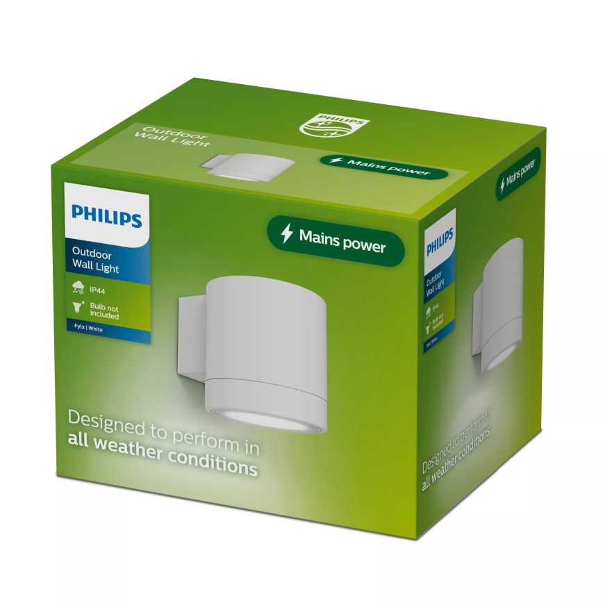 Philips - Außenwandleuchte FYLX 1x GU10/5W/230V weiß IP44