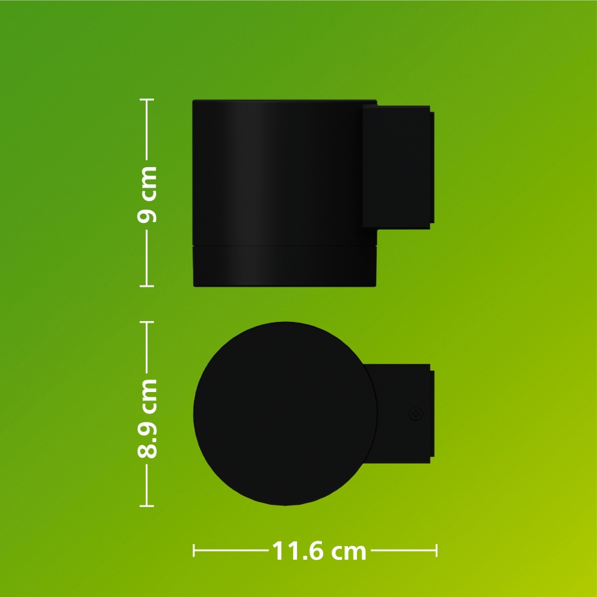 Philips - Außenwandleuchte FYLX 1xGU10/5W/230V schwarz IP44