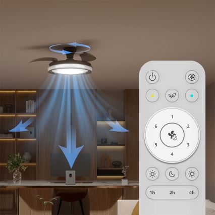 Philips - Dimmbare LED-Deckenleuchte mit Ventilator BLISS LED/35W/230V schwarz + Fernbedienung
