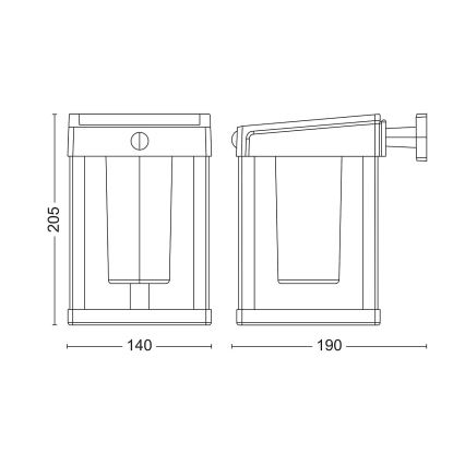 Philips - LED Solar-Wandleuchte mit Bewegungs- und Dämmerungssensor CAMILL LED/1,4W/3,7V 2000 mAh IP44