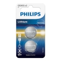 Philips CR2032P2/01B - 2 Stück Lithium-Knopfzellenbatterie CR2032 MINICELLS 3V 240mAh