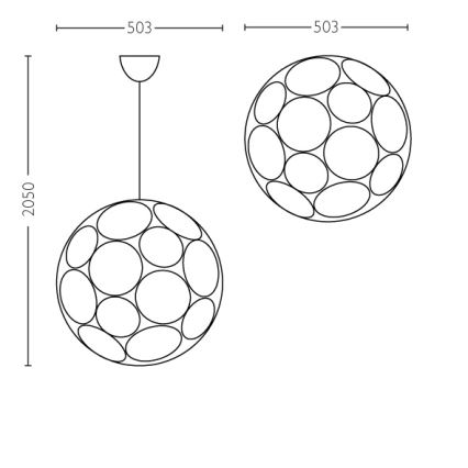 Philips  - Deckenhängeleuchte MYLIVING RING E27/60W/230V
