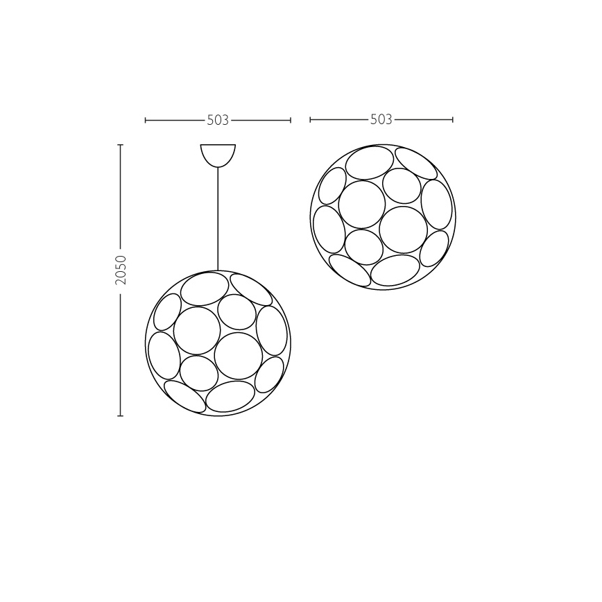Philips  - Deckenhängeleuchte MYLIVING RING E27/60W/230V
