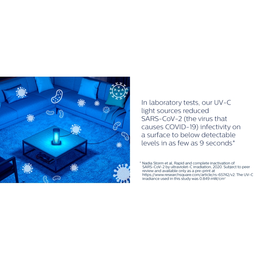 Philips - Desinfektions-Keimtötungslampe mit Sensor UV-C/24W/230V