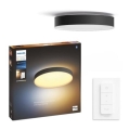 Philips - dimmbare Hue LED-Deckenleuchte, LED/48W/230V, 2200-6500K, Ø 551 mm, Schwarz + Fernbedienung