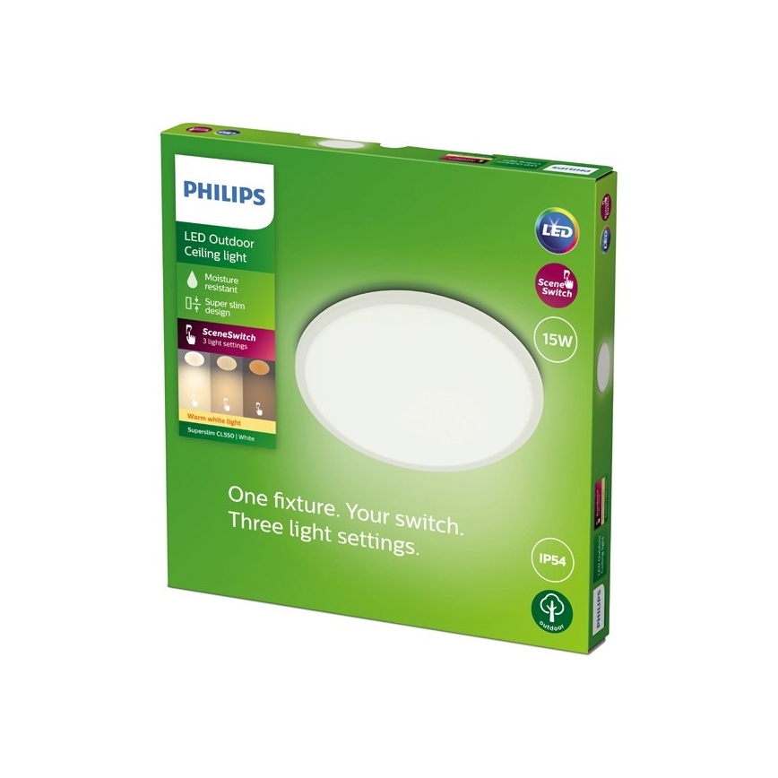Philips - Dimmbare LED-Außenleuchte SCENE SWITCH LED/15W/230V IP54 weiß