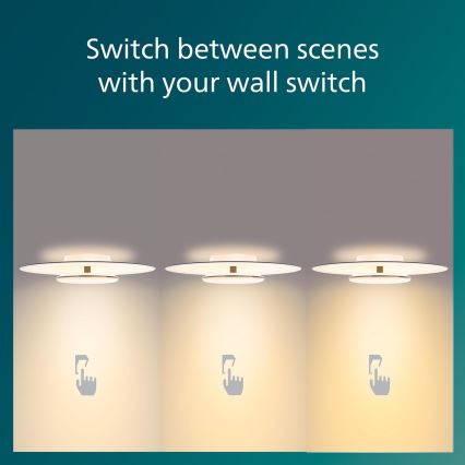 Philips- Dimmbare LED-Deckenleuchte SCENE SWITCH LED/30W/230V 2700K silbern