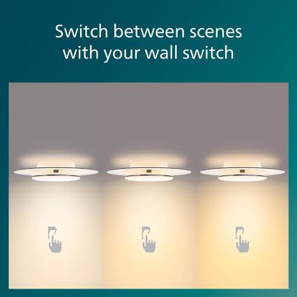 Philips- Dimmbare LED-Deckenleuchte SCENE SWITCH LED/30W/230V 2700K schwarz