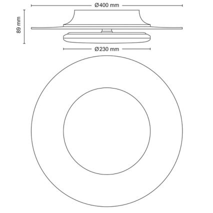 Philips- Dimmbare LED-Deckenleuchte SCENE SWITCH LED/30W/230V 2700K schwarz