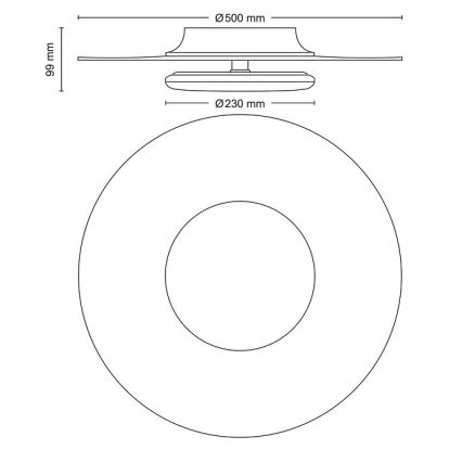 Philips- Dimmbare LED-Deckenleuchte SCENE SWITCH LED/40W/230V 2700K silbern