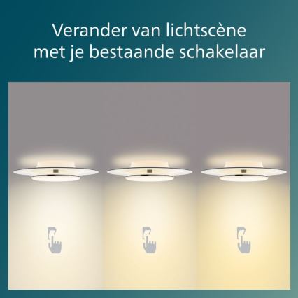 Philips- Dimmbare LED-Deckenleuchte SCENE SWITCH LED/40W/230V 2700K schwarz