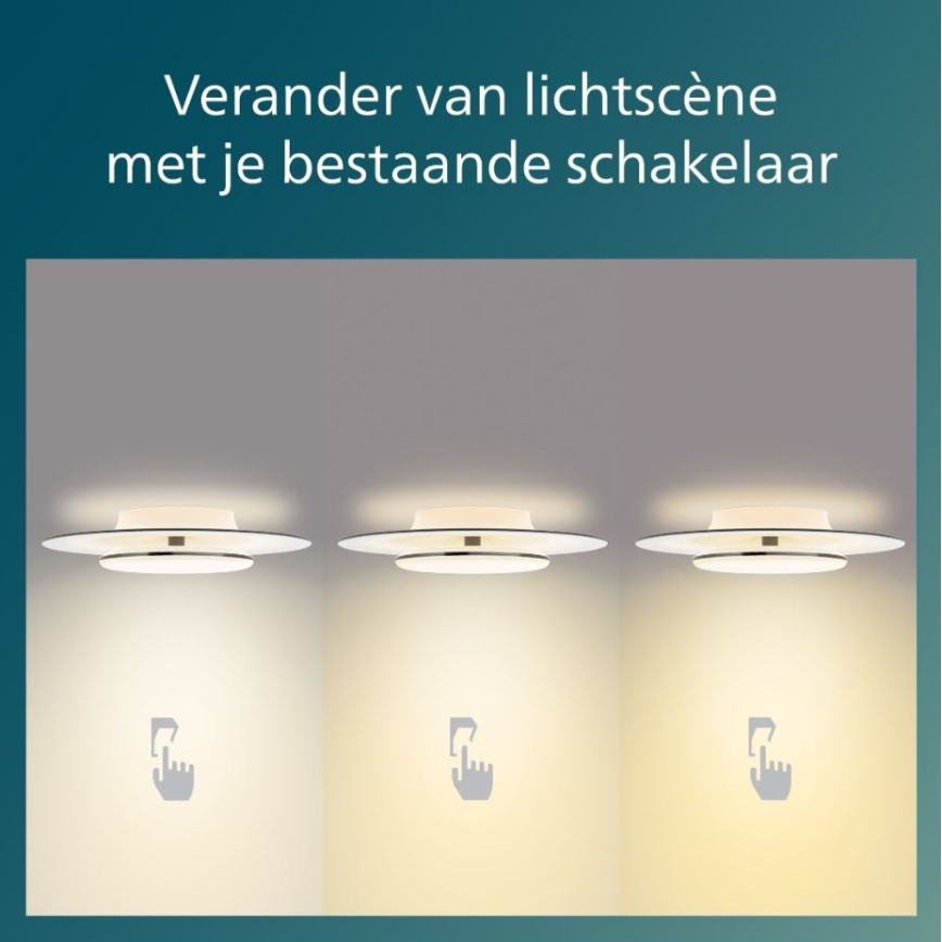 Philips- Dimmbare LED-Deckenleuchte SCENE SWITCH LED/40W/230V 2700K schwarz