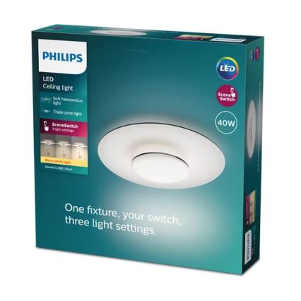 Philips- Dimmbare LED-Deckenleuchte SCENE SWITCH LED/40W/230V 2700K schwarz