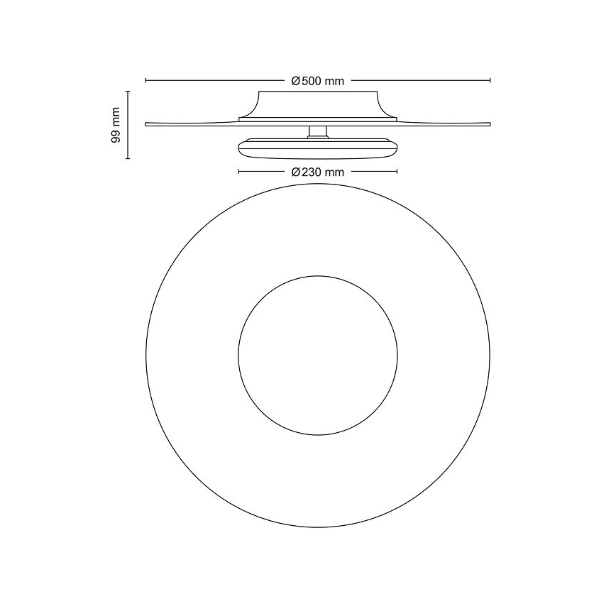 Philips- Dimmbare LED-Deckenleuchte SCENE SWITCH LED/40W/230V 2700K schwarz