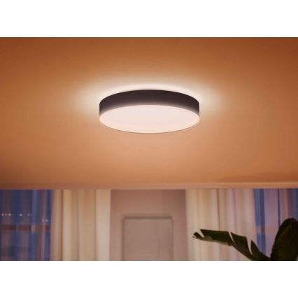 Philips - Dimmbare LED-Deckenleuchte Hue LED/33,5W/230V 2200-6500K d 425 mm schwarz + Fernbedienung