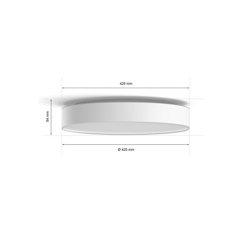 Philips - Dimmbare LED-Deckenleuchte Hue LED/33,5W/230V 2200-6500K d 425 mm weiß + Fernbedienung