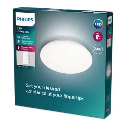 Philips - Dimmbare LED-Deckenleuchte LED/24W/230V 2700-6500K + Fernbedienung