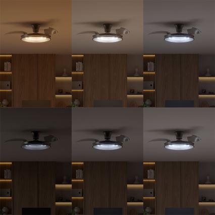 Philips - LED-dimmbare Deckenleuchte mit Ventilator ATLAS LED/35W/230V mattchrom + Fernbedienung