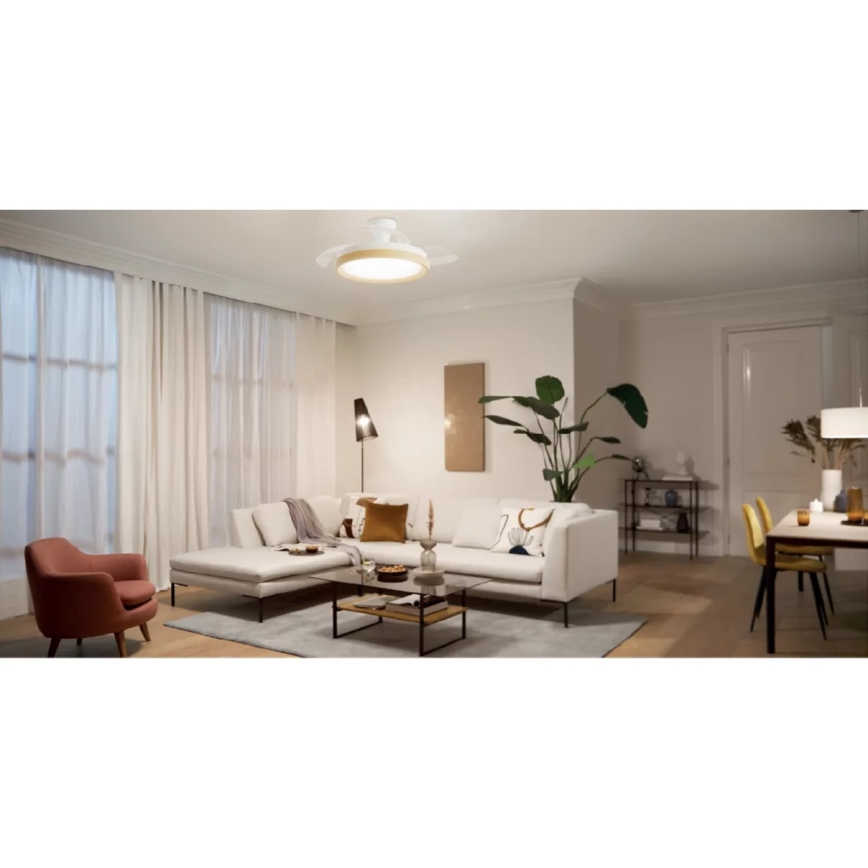 Philips - dimmbare LED-Deckenleuchte mit Ventilator BLISS LED/35W/230V braun + Fernbedienung