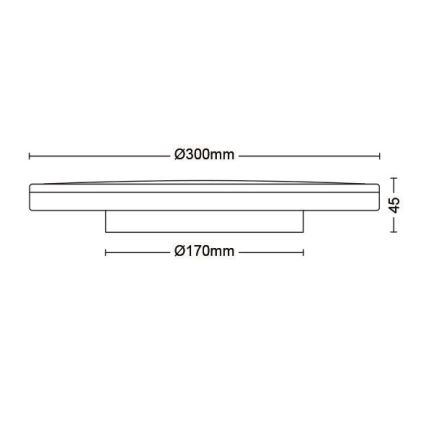 Philips - Dimmbare LED-Deckenleuchte SCENE SWITCH LED/18W/230V d 30 cm 4000K schwarz