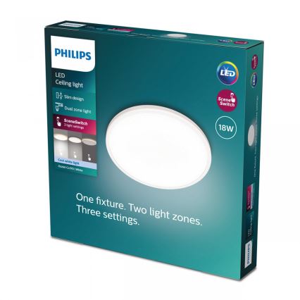 Philips - Dimmbare LED-Deckenleuchte SCENE SWITCH LED/18W/230V d 30 cm 4000K weiß