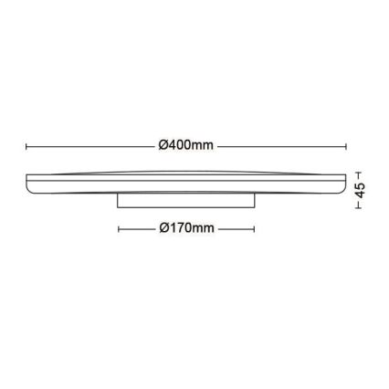 Philips - Dimmbare LED-Deckenleuchte SCENE SWITCH LED/22W/230V d 40 cm 2700K schwarz