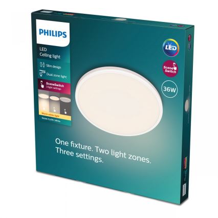 Philips - Dimmbare LED-Deckenleuchte SCENE SWITCH LED/36W/230V d 50 cm 2700K weiß