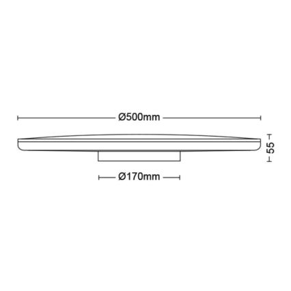 Philips - Dimmbare LED-Deckenleuchte SCENE SWITCH LED/36W/230V d 50 cm 2700K weiß