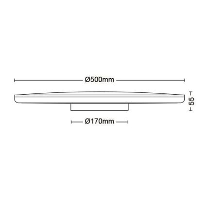 Philips - Dimmbare LED-Deckenleuchte SCENE SWITCH LED/36W/230V d 50 cm 4000K schwarz