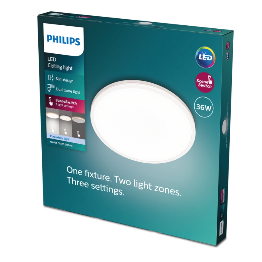 Philips - Dimmbare LED-Deckenleuchte SCENE SWITCH LED/36W/230V d 50 cm 4000K weiß