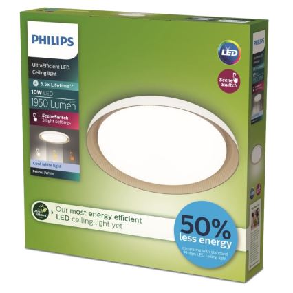 Philips - Dimmbare LED-Deckenleuchte PEBBLO SCENE SWITCH LED/10W/230V 4000K weiß
