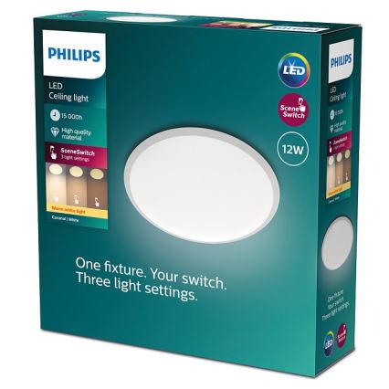 Philips - Dimmbare LED-Deckenleuchte SCENE SWITCH LED/12W/230V