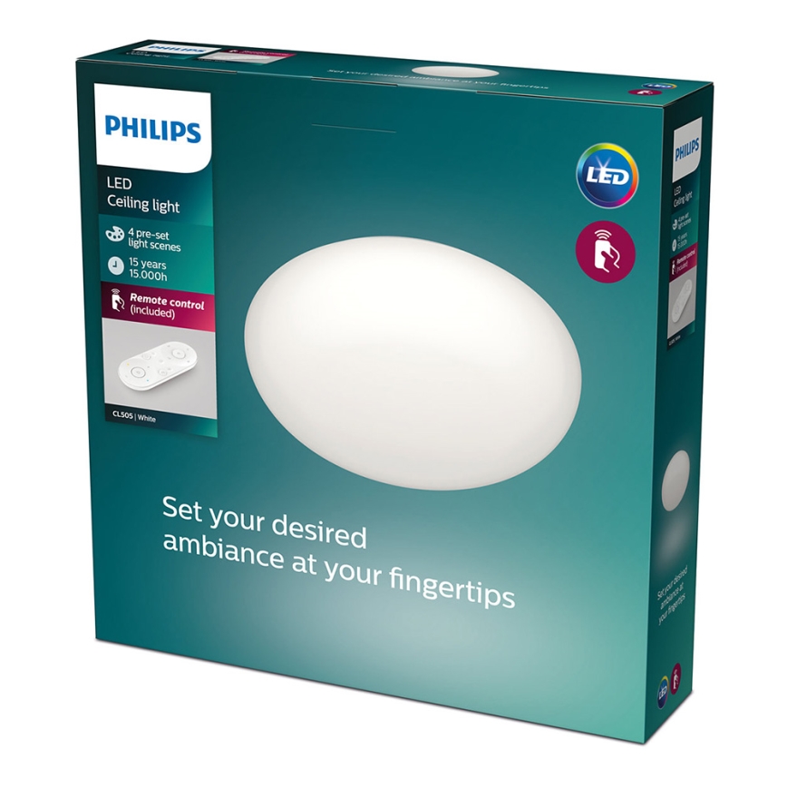 Philips - Dimmbare LED-Deckenleuchte LED/23W/230V + Fernbedienung