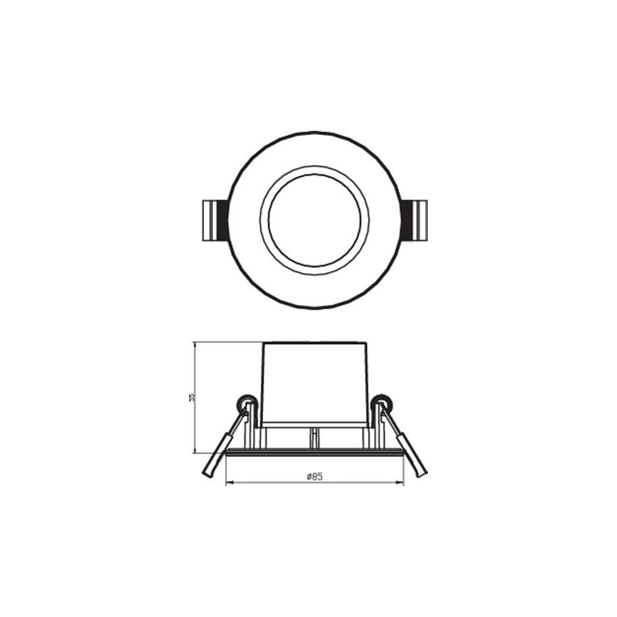 Philips - Dimmbare LED-Einbauleuchte für das Badezimmer DIVE LED/5W/230V IP65