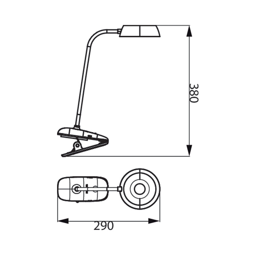 Philips - Dimmbare LED-Lampe mit einem Clip DONUTCLIP LED/3W/5V CRI 90 rosa