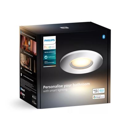 Philips - Dimmbare LED-Einbauleuchte für Badezimmer Hue ADORE BATHROOM 1xGU10/4,2W/230V 2200-6500K IP44