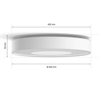 Philips - Dimmbare LED-RGB-Deckenleuchte Hue INFUSE LED/52,5W/230V 2000-6500K d. 425 mm weiß